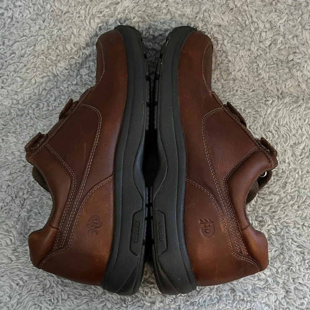 Dunham 8009SB Men Walking Shoes 11 2E Brown Leather Hook &‎ Loop